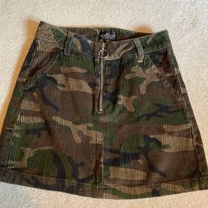 Topshop petite camo skirt